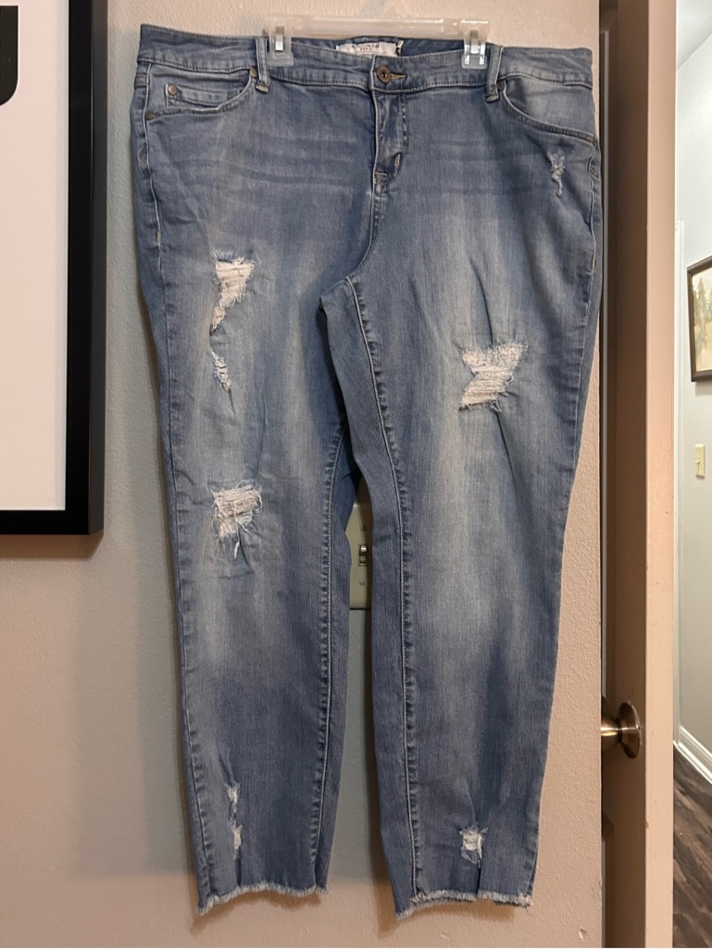 torrid light blue distressed boyfriend jeans